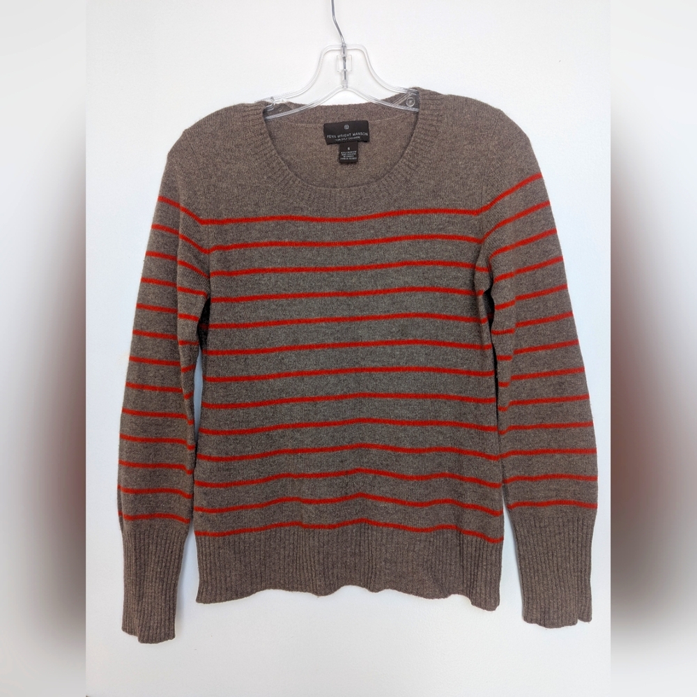 Fenn Wright Manson Brown and Red Striped Sweater